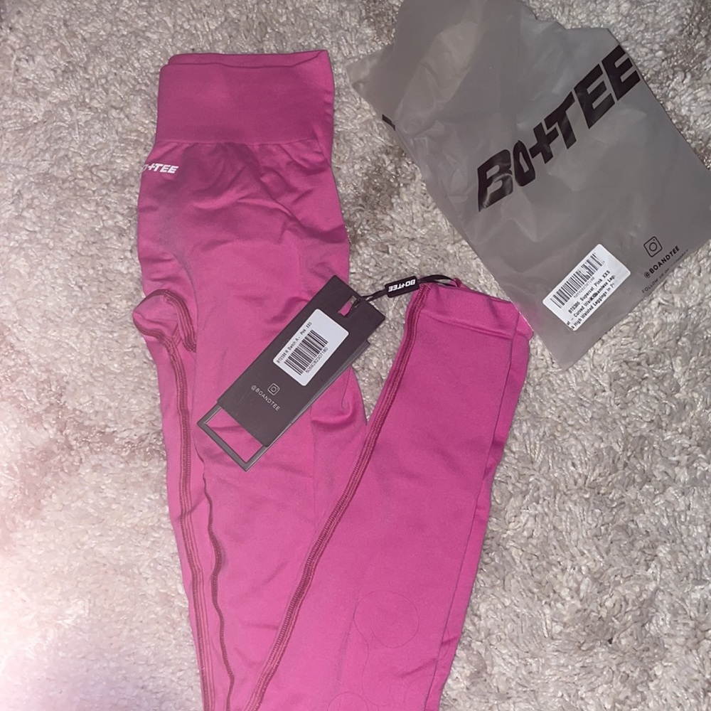 Bo+Tee curved waist seamless leggings, High waisted